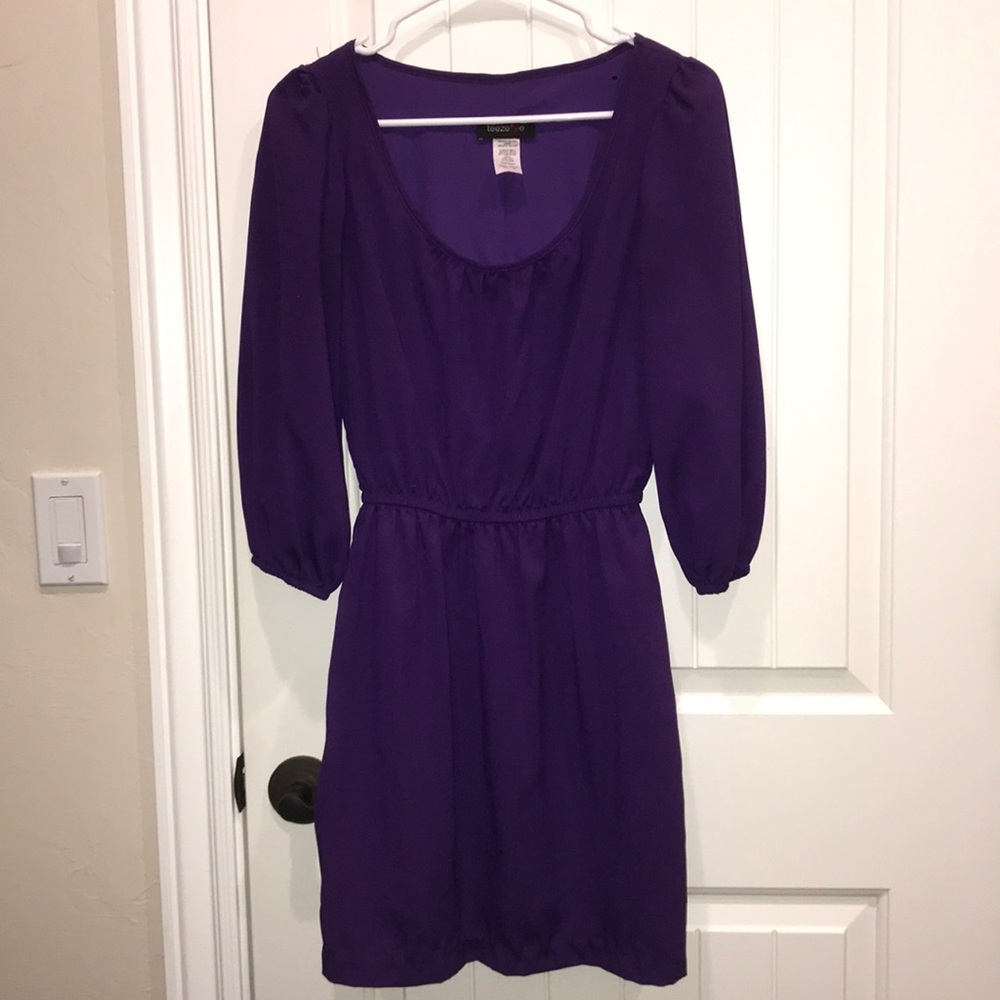 Purple dress long sleeve